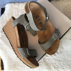Gray size 39 Soley Birkenstock wedge sandals